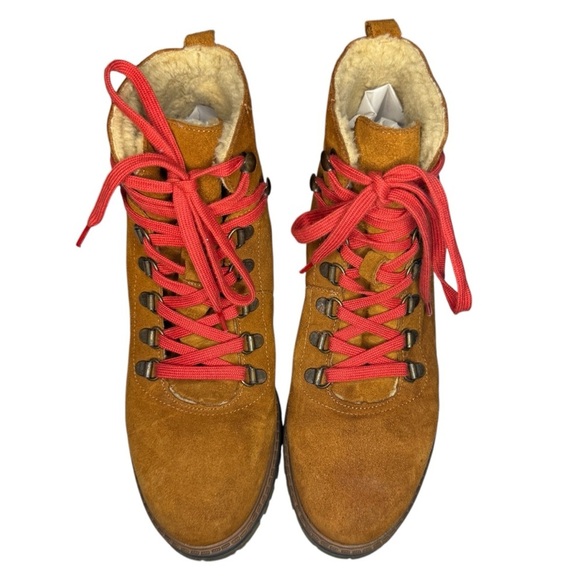 Avellini Suede leather hiking lace up boots shearling lined shoes women’s 37 - Picture 3 of 13